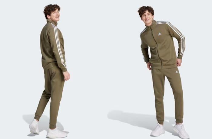 adidas Basic 3-Stripes Fleece Track Suit